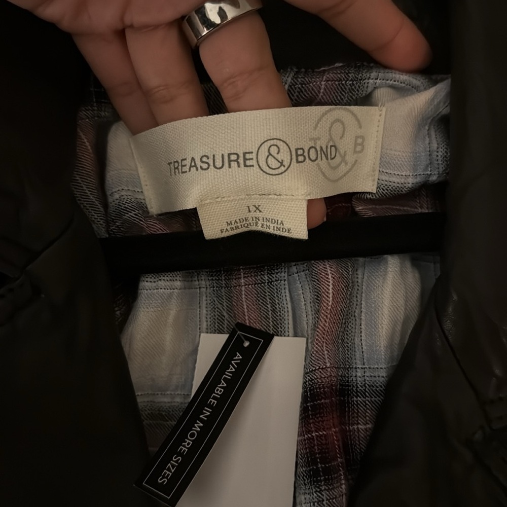 NWT Treasure & Bond Leather Jacket - Picture 2 of 5